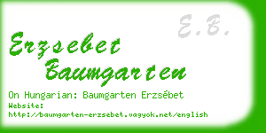 erzsebet baumgarten business card